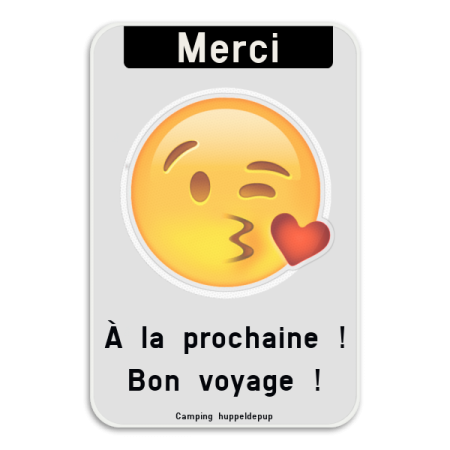 Panneau d'information - Merci - Emoji