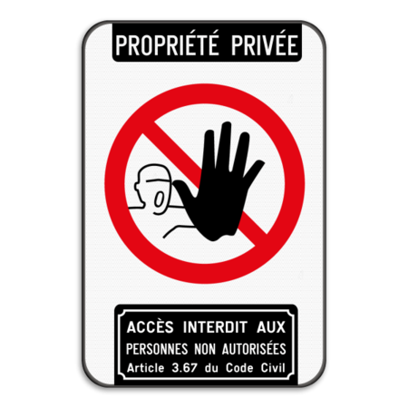 Propriété privée - Article 3.67 Accès interdit