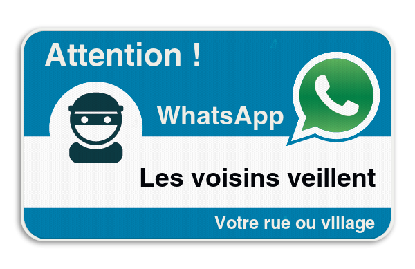Panneau WhatsApp - Texte personnalisé - Bleu