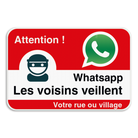 Panneau WhatsApp - Rue ou village