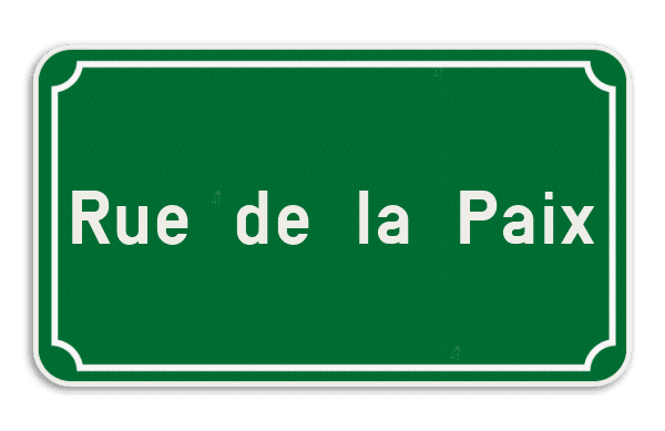 Plaque de rue Belge 4:2 - Bordure classique