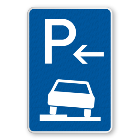 Richtzeichen 315-51 - Parken halb auf Gehwegen (Anfang)