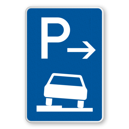 Richtzeichen 315-52 - Parken halb auf Gehwegen (Ende)