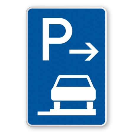Richtzeichen 315-67 - Parken ganz auf Gehwegen (Ende)