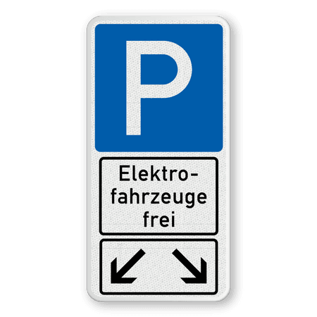 Parkschilder - Zwei Elektrofahrzeuge frei