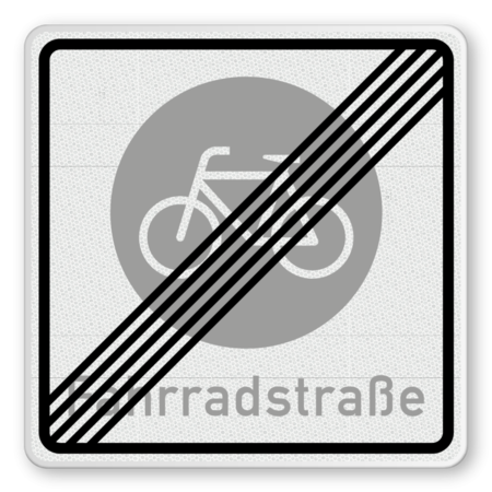 Vorschriftszeichen 244.2 - Ende einer Fahrradstraße