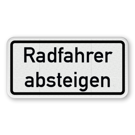 Verkehrszusatzeichen 1012-32 - Radfahrer absteigen