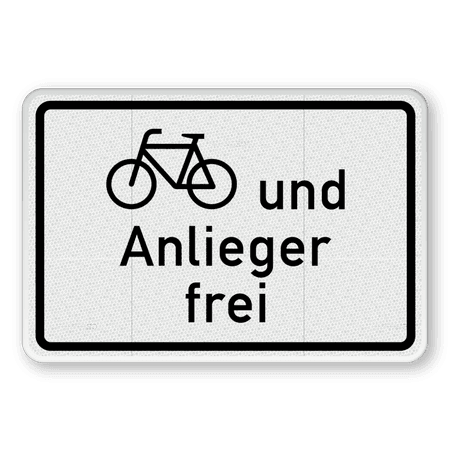 Verkehrszusatzeichen 1020-12 - Radverkehr und Anlieger frei