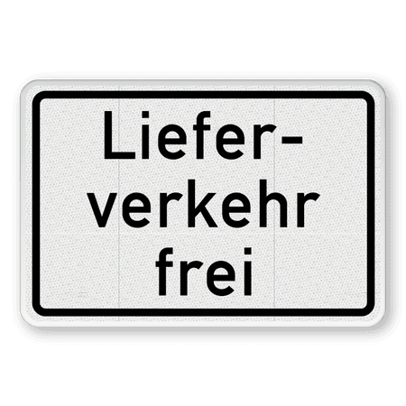 Verkehrszusatzeichen 1026-35 - Lieferverkehr frei