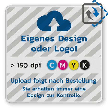 Hinweisschild Quadrat reflektierend mit eigenes Design