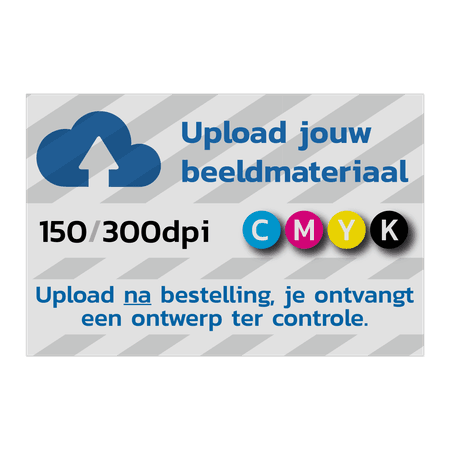 Informatiebord vlak 3:2/2/3 reflecterend met je eigen opdruk