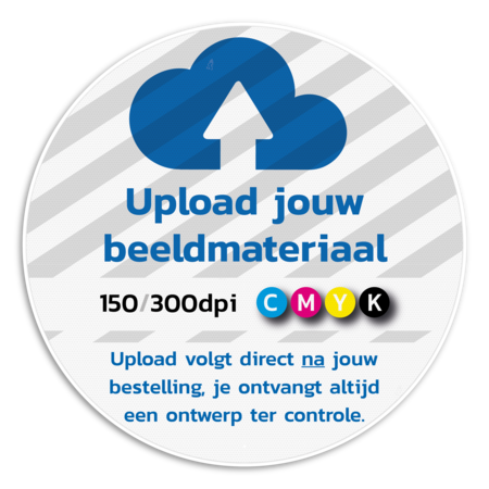 Informatiebord rond reflecterend met je eigen opdruk