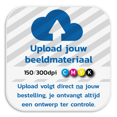 Informatiebord vierkant 225x225 reflecterend met je eigen opdruk