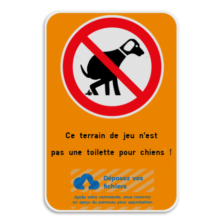Panneau d'information - Pas de déjection canines - Logo personnalisé