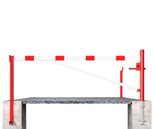 Barrière tournante (SH4) 950mm - Montage dans le sol ou sur le sol poteau tournant et deux pied de blocage