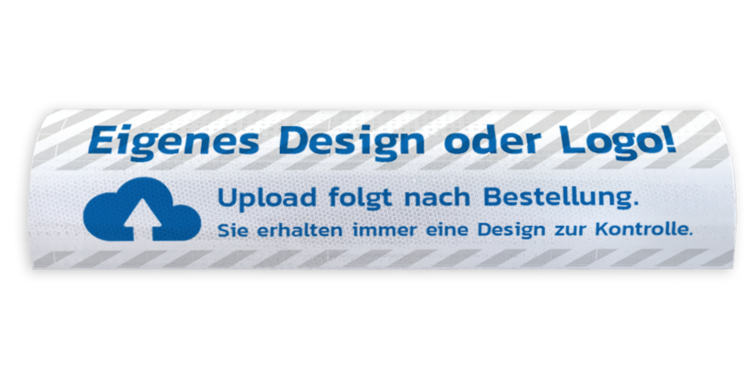 Hinweisschild Radanschlag Beton, mit eigenem Design – Breite 600 mm