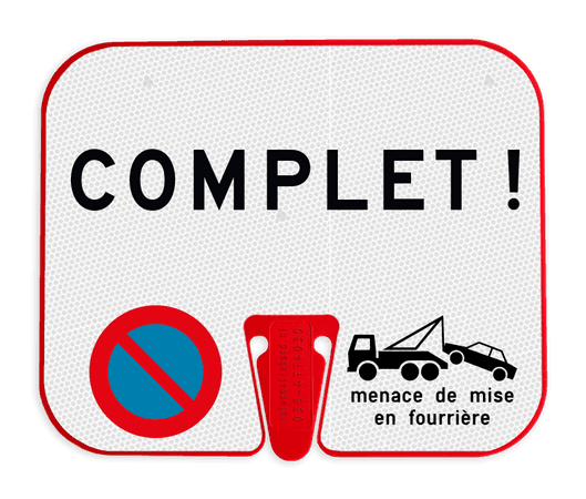 ConeSign - panneau d'information en plastique pour cône de signalisation