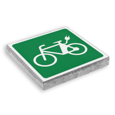 Beton Symbolplatte 300x300mm - E-Bikes / Elektrische Fahrräder