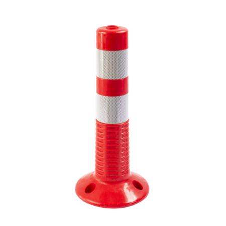 [OP=OP] ComeBack rubber afzetpaal Ø80mm - 460mm - rood wit reflex