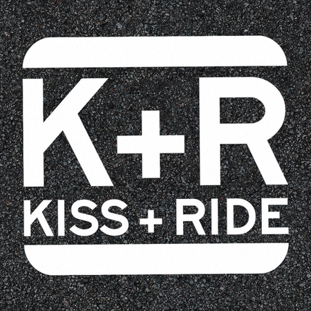 Thermoplast wegmarkering - symbool Kiss + Ride