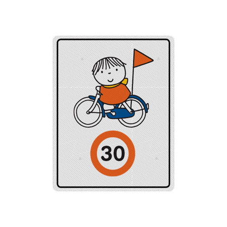 Sticker reflecterend - Dick Bruna snelheid - op de fiets