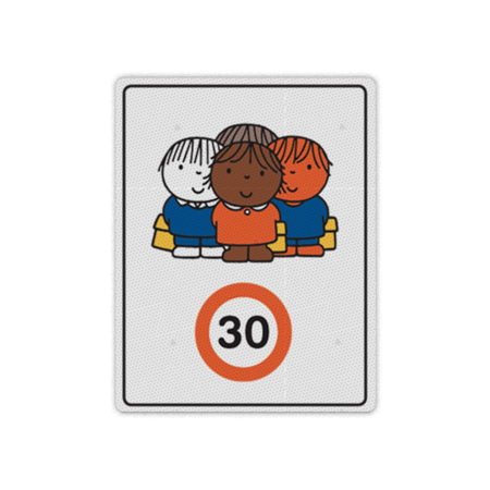 Sticker reflecterend - Dick Bruna snelheid - groepje kinderen (multi)