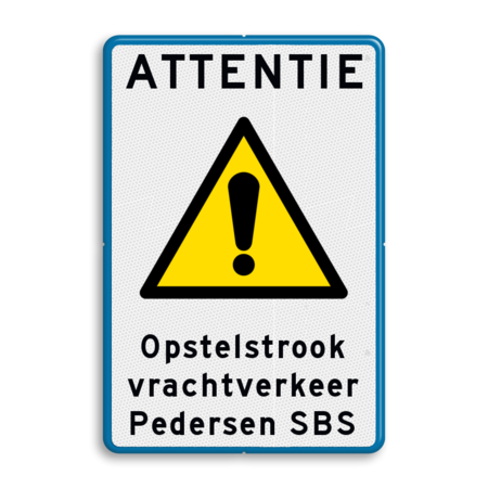 Attentiebord met pictogram en eigen tekst