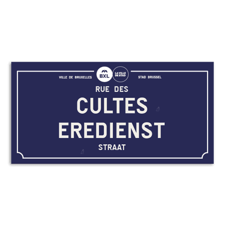 Plaque de rue - Bruxelles - New - Personnalisable