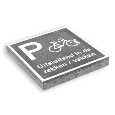 Symbooltegel 300x300mm - Aanduiding fietsen plaatsen in rekken/vakken