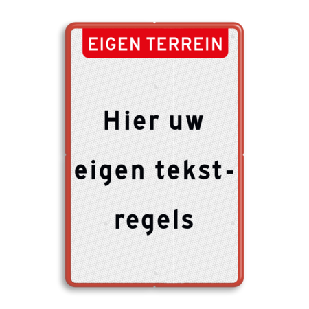 Tekstbord met eigen tekst en banner