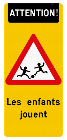 Autocollant pour conteneur réfléchissant - Les enfants jouents - 350x800