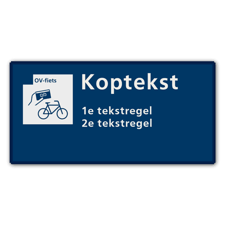 Communicatiebord OV-fiets - 320x160mm Reflecterend