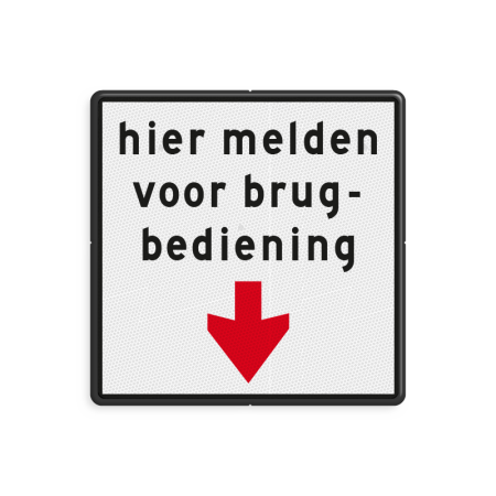 Scheepvaartbord BPR - Melden voor brugbediening