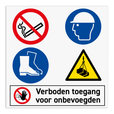 Veiligheidsbord PBM - verboden toegang