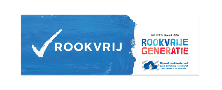 Spandoek Rookvrije Generatie - Met logo en/of beeldmerk