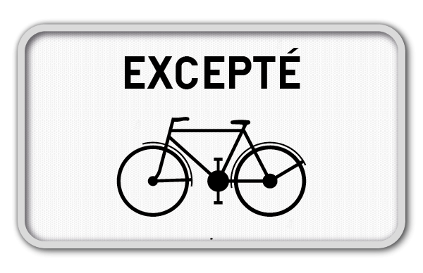 Panneau G2000 - M2 - Excepté vélos
