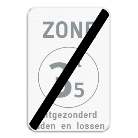 Verkeersbord SB250 ZC21T/ - Einde