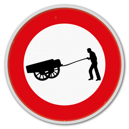 Panneau G2000 - C17 - Accès interdit aux conducteurs de charrettes à bras