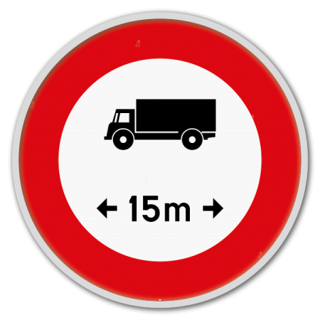 Panneau G2000 - C25 - Accès interdit aux conducteurs de véhicules ayant une longueur supérieure à celle indiquée