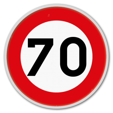 Panneau G2000 - C43 - Interdiction de circuler à une vitesse supérieure à celle qui est indiquée