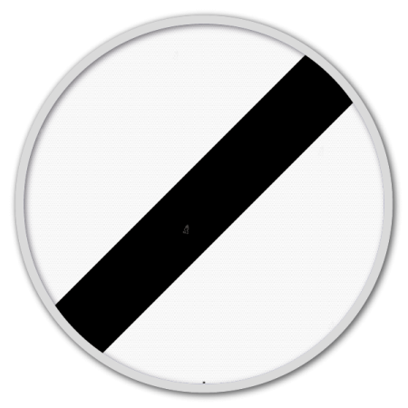 Panneau G2000 - C46 - Fin de toutes les interdictions locales imposées aux véhicules en mouvement