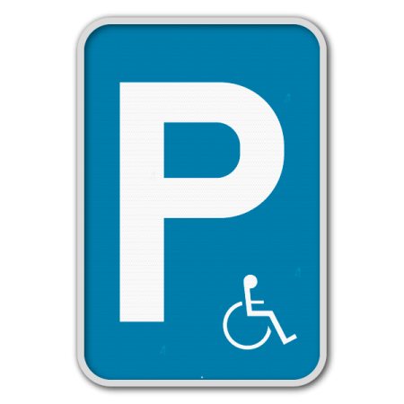 Panneau G2000 - E9a - Stationnement réservé aux véhicules utilisés par des personnes handicapées