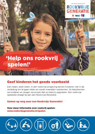 Poster Rookvrije Generatie - speelplek - formaat A3 - set van 10 stuks