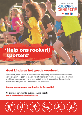 Poster Rookvrije Generatie - sportclub - formaat A3 - set van 10 stuks