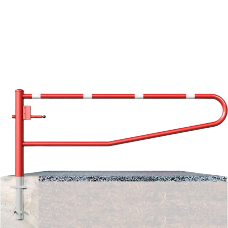 Barrière tournante (SH1) hauteur 950mm - Montage sur le sol ou dans le sol (galvanisé)