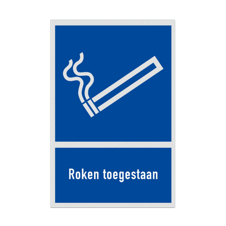 Bord Roken toegestaan