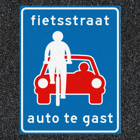 Thermoplast - symbool fietsstraat RVV L51