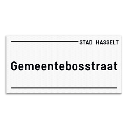 Straatnaambord Hasselt (nieuw)