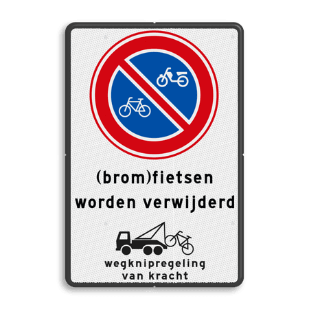 Verkeersbord E3 (brom)fietsen worden verwijderd + wegknipregeling