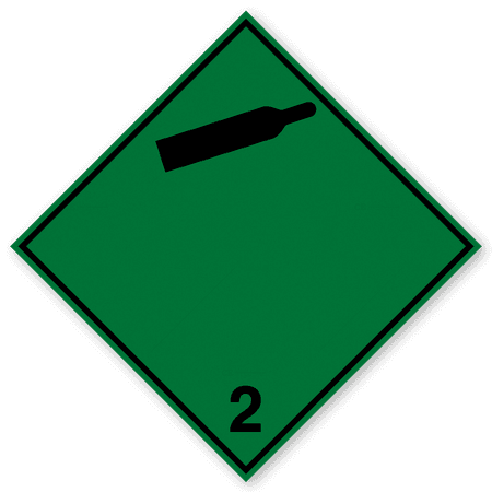 Reflecterende sticker of bord Pictogram ADR 2.2b - Niet brandbare, niet giftige gassen